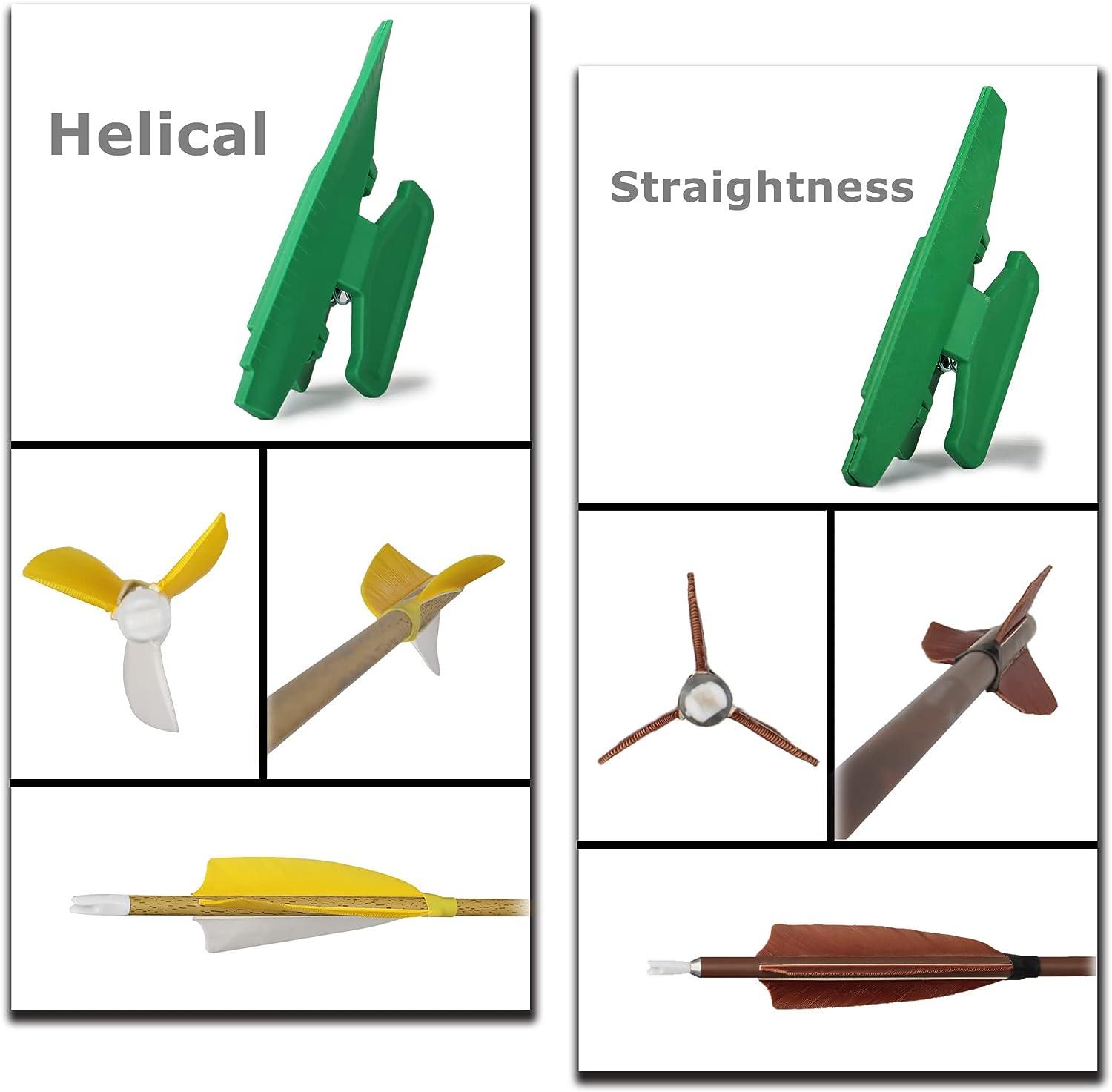 Fletching Jig for DIY Arrows Straight and Right Helical Clamps