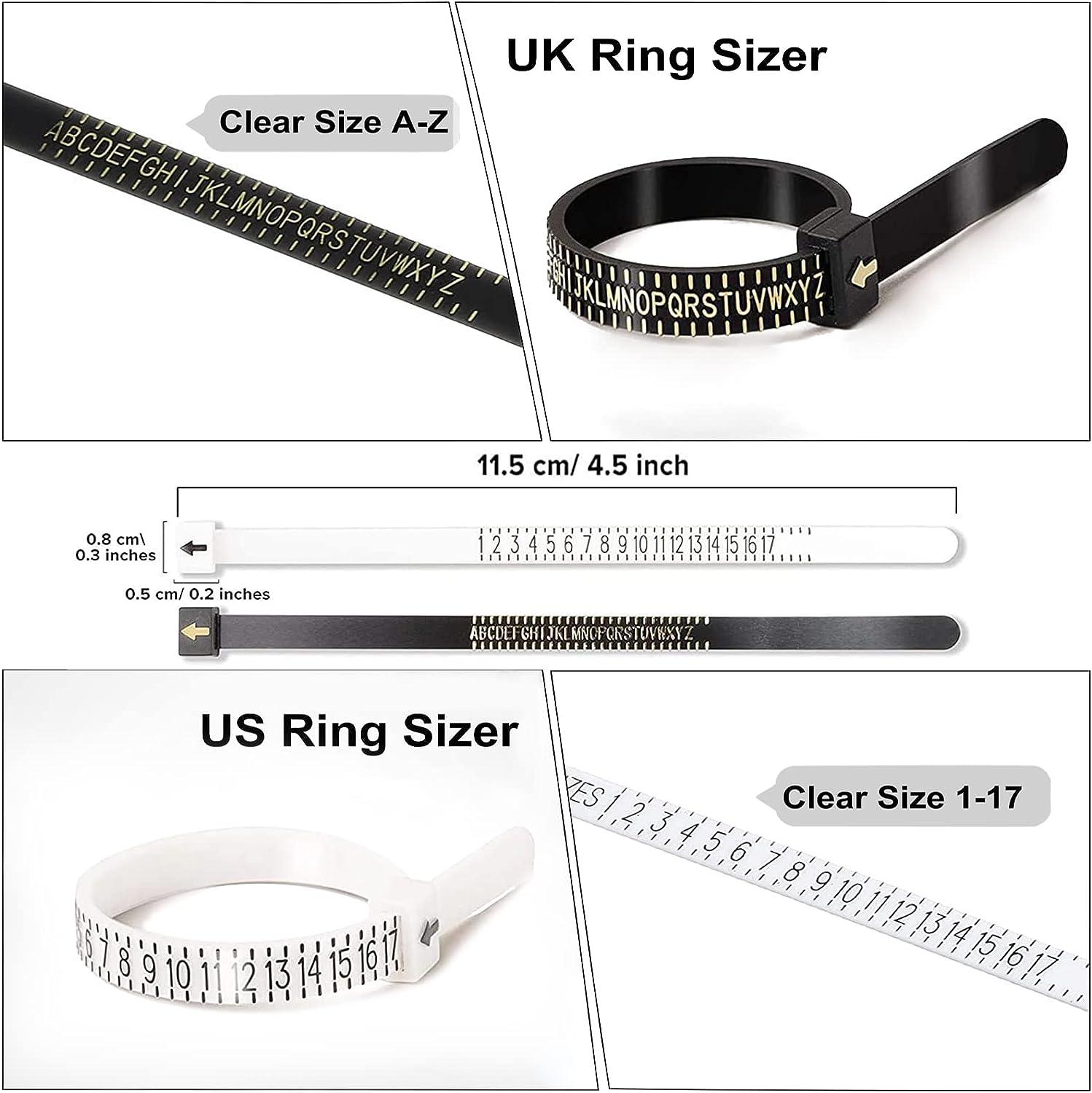 Ring Sizer Measuring Tool Ring Mandrel Metal Ring Sizing Kit Ring Size Measurer Ring Shaper to Fix Bent Rings Reshaper Tool Women Mens Ring Sizers Fixer Repair Kit Jewelry Mandrel and
