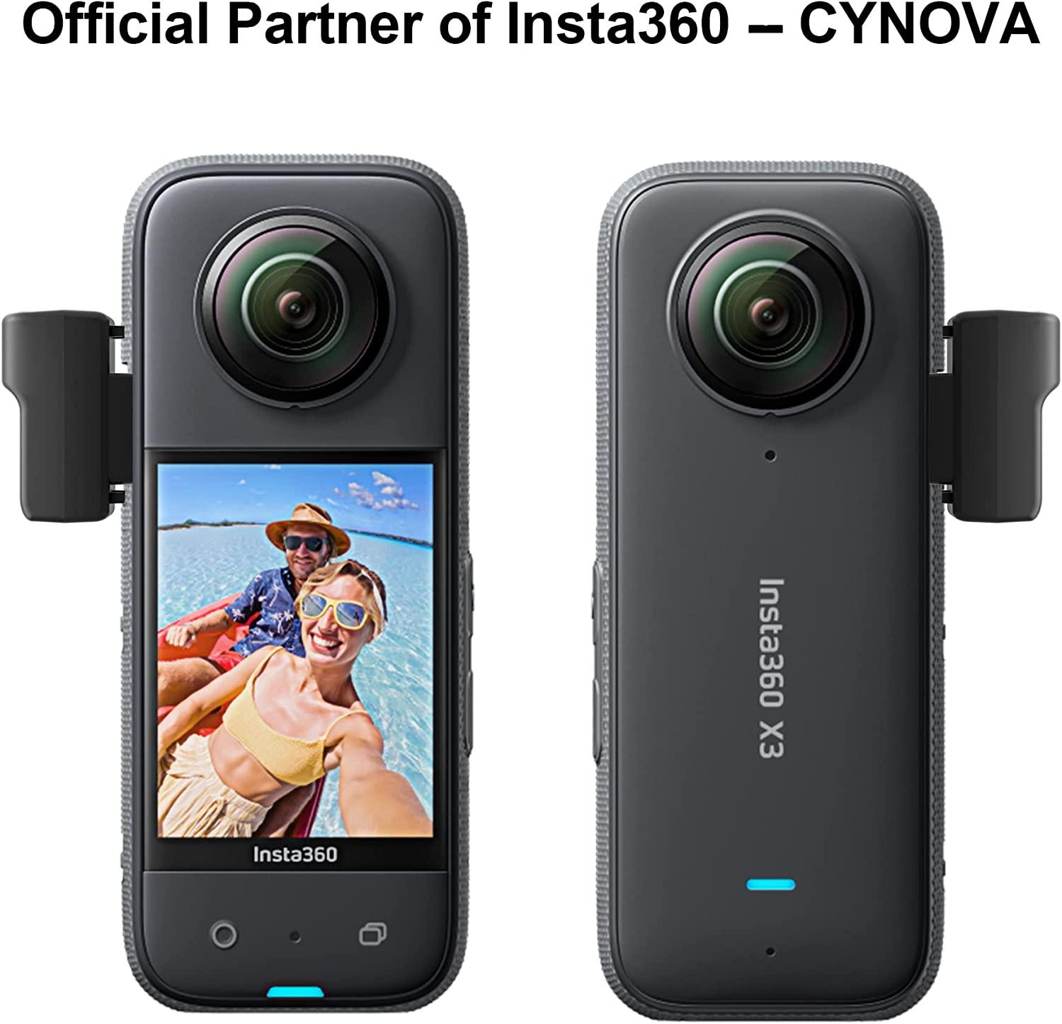 CYNOVA Insta360 X3 Mic Adapter, External Microphone Adapter for