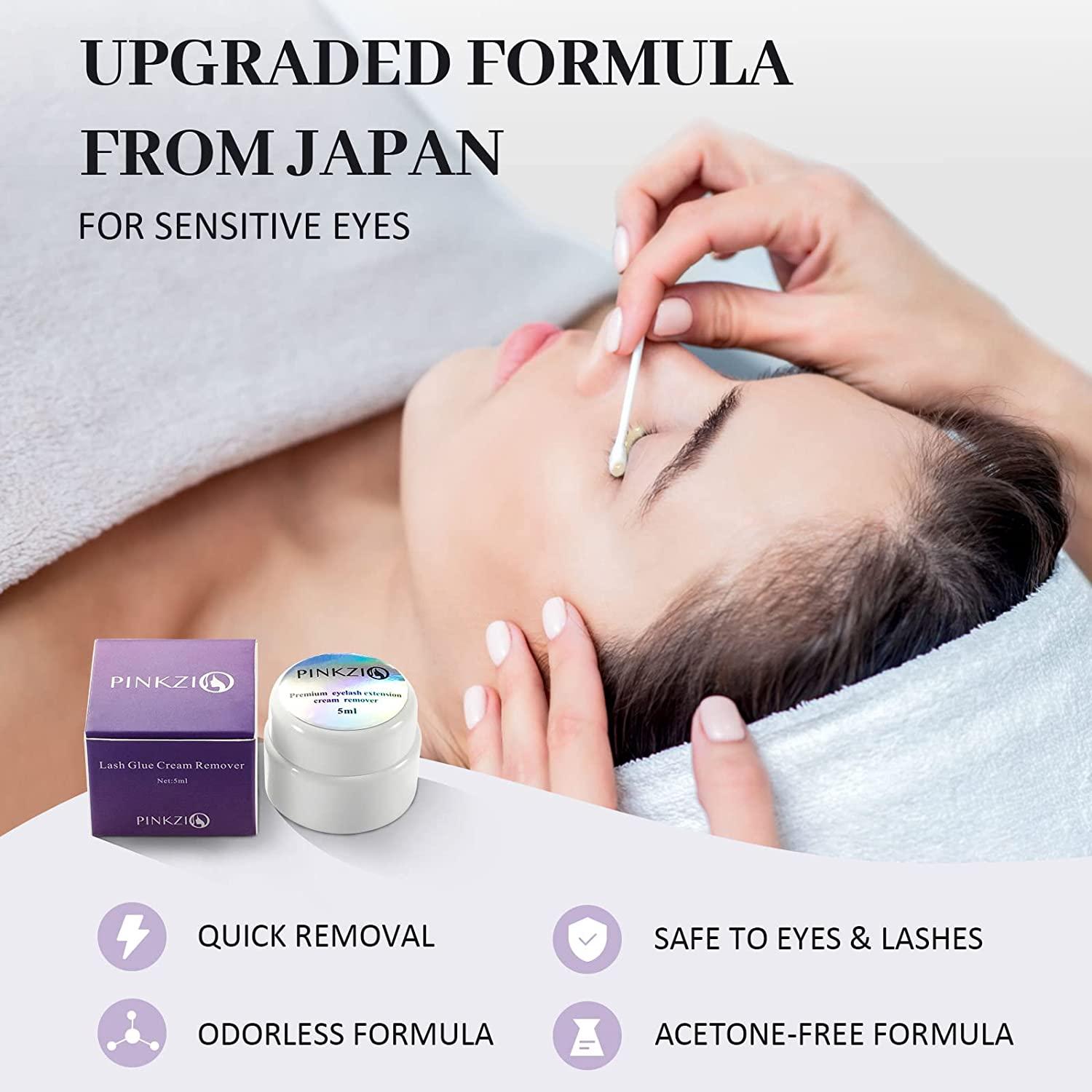 Eyelash Extension Glue Remover, PINKZIO Lash Extension Cream Remover For Eyelash Extension Glue