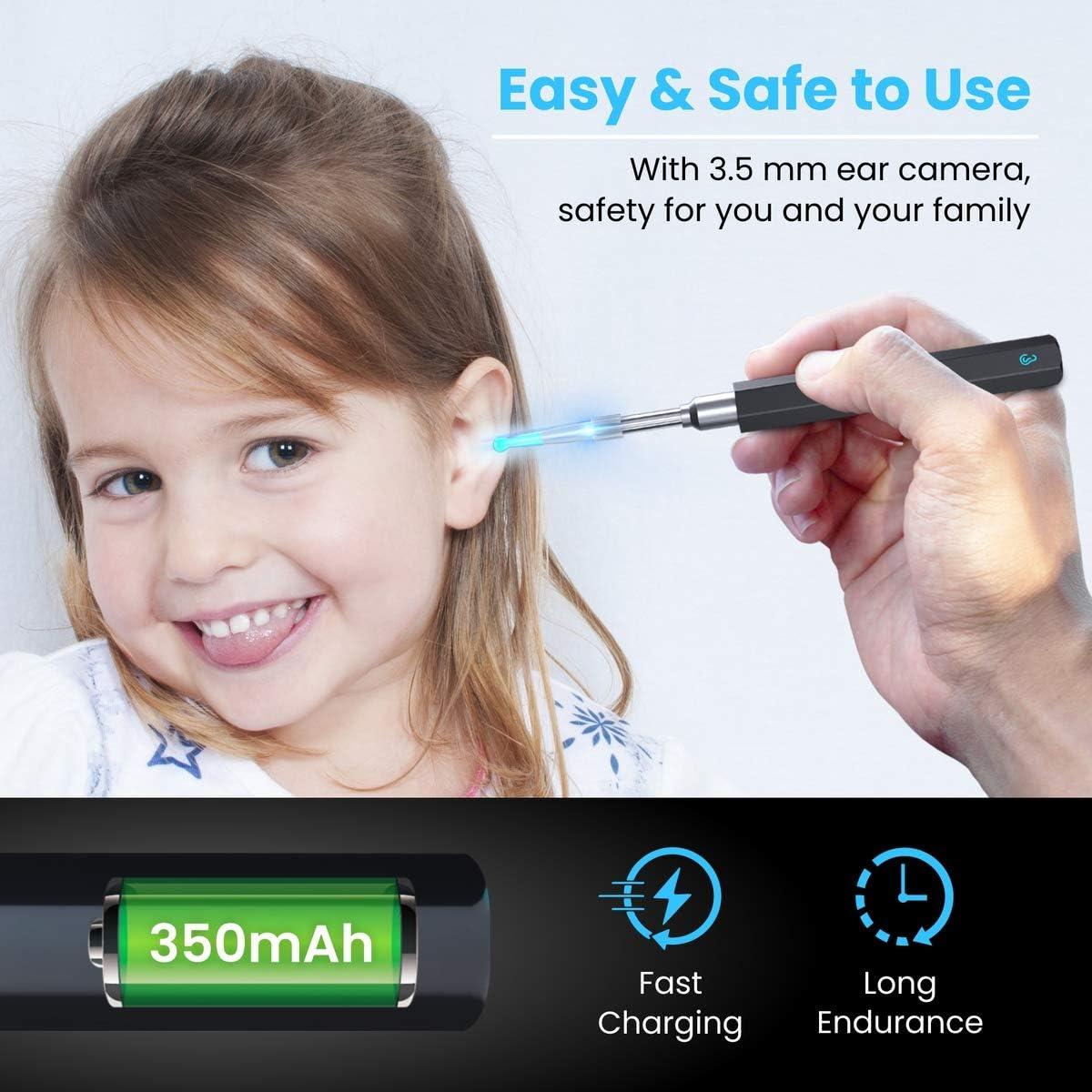 Xtellar 5MP Wireless Waterproof Earwax Removal Tool with LED Ear Scope