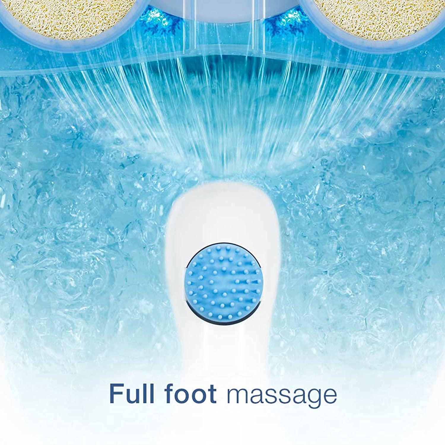 Conair Waterfall Pedicure Foot Spa Bath With Blue Led Lights Massaging Bubbles And Massage
