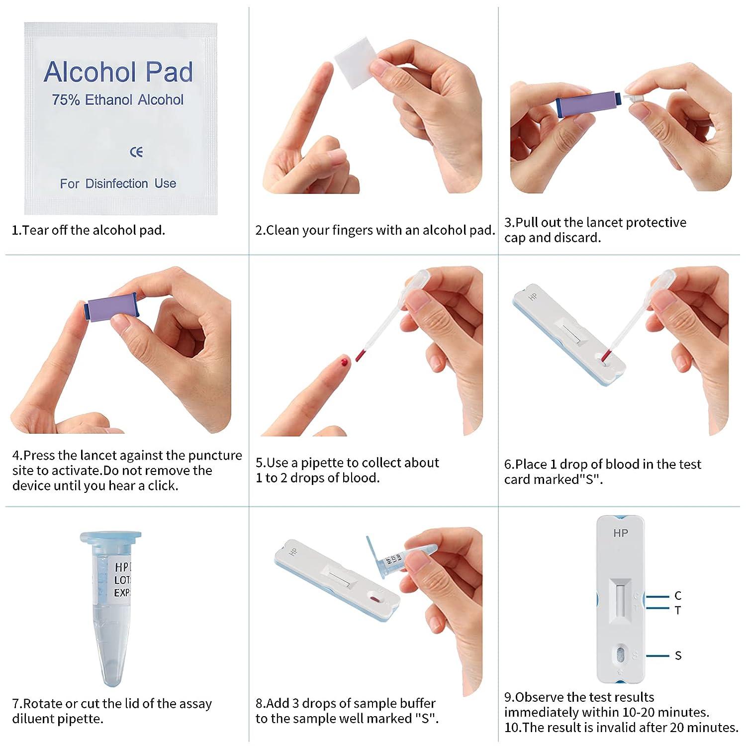 Helicobacter Pylori Test Kits at Home 25 Tests Included h. Pylori