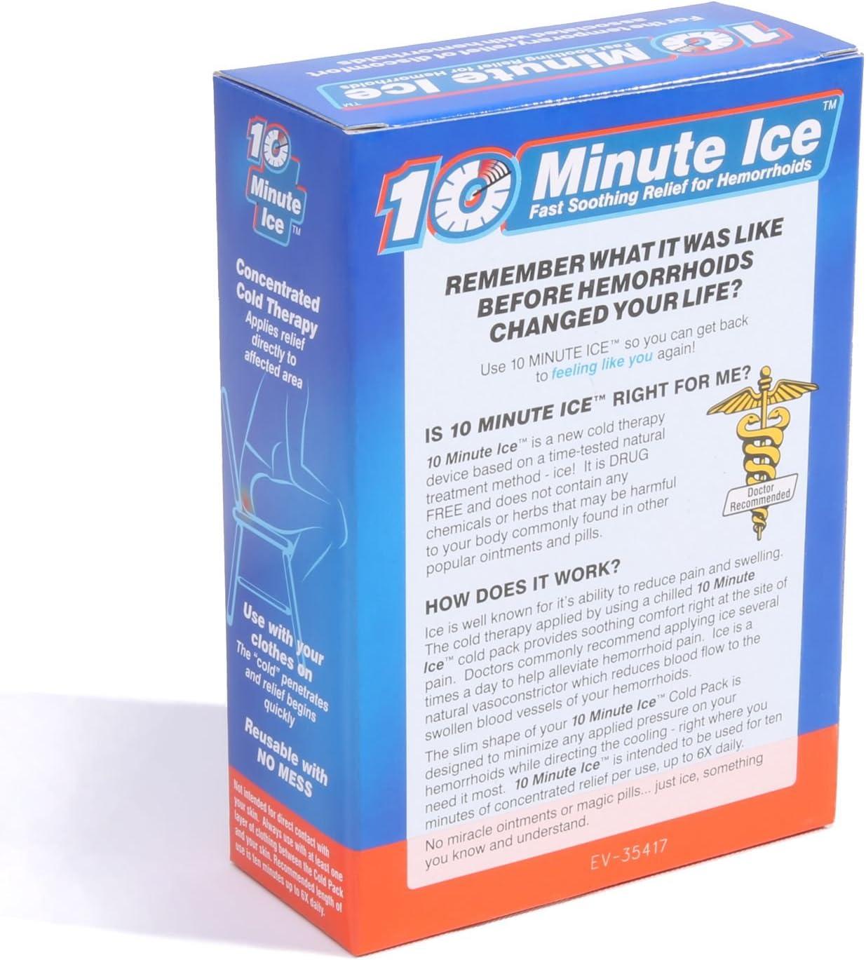 10 Minute Ice Fast Relief Hemorrhoid Treatment with 2 Shaped Ice