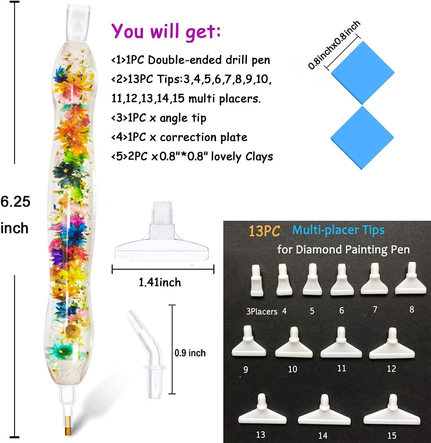 5D Diamond Painting Tool Kit for Adults Resin Pen with Tips, Gem - Main Image