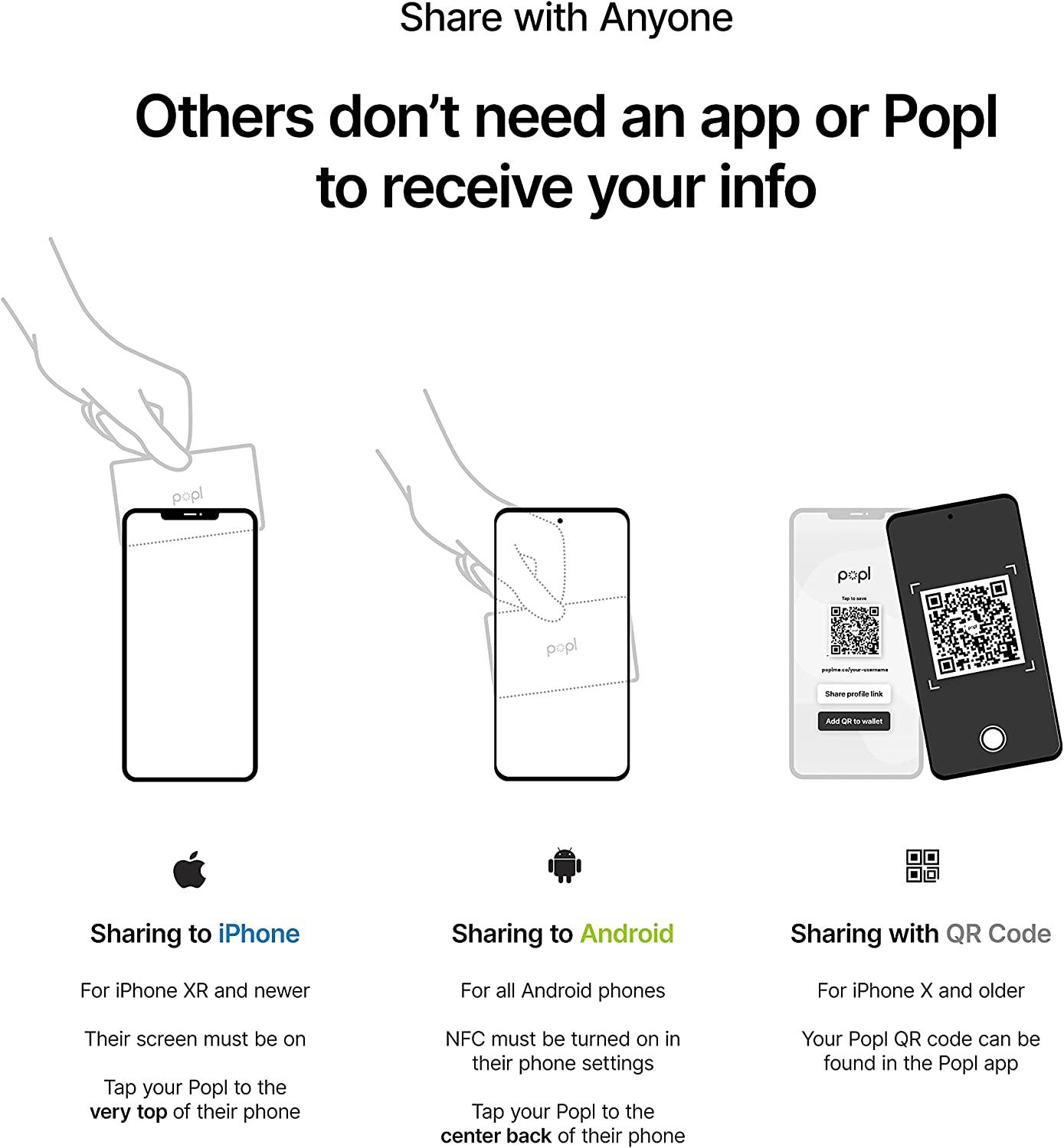 Popl Digital Business Card Smart NFC Networking Card Tap to Share