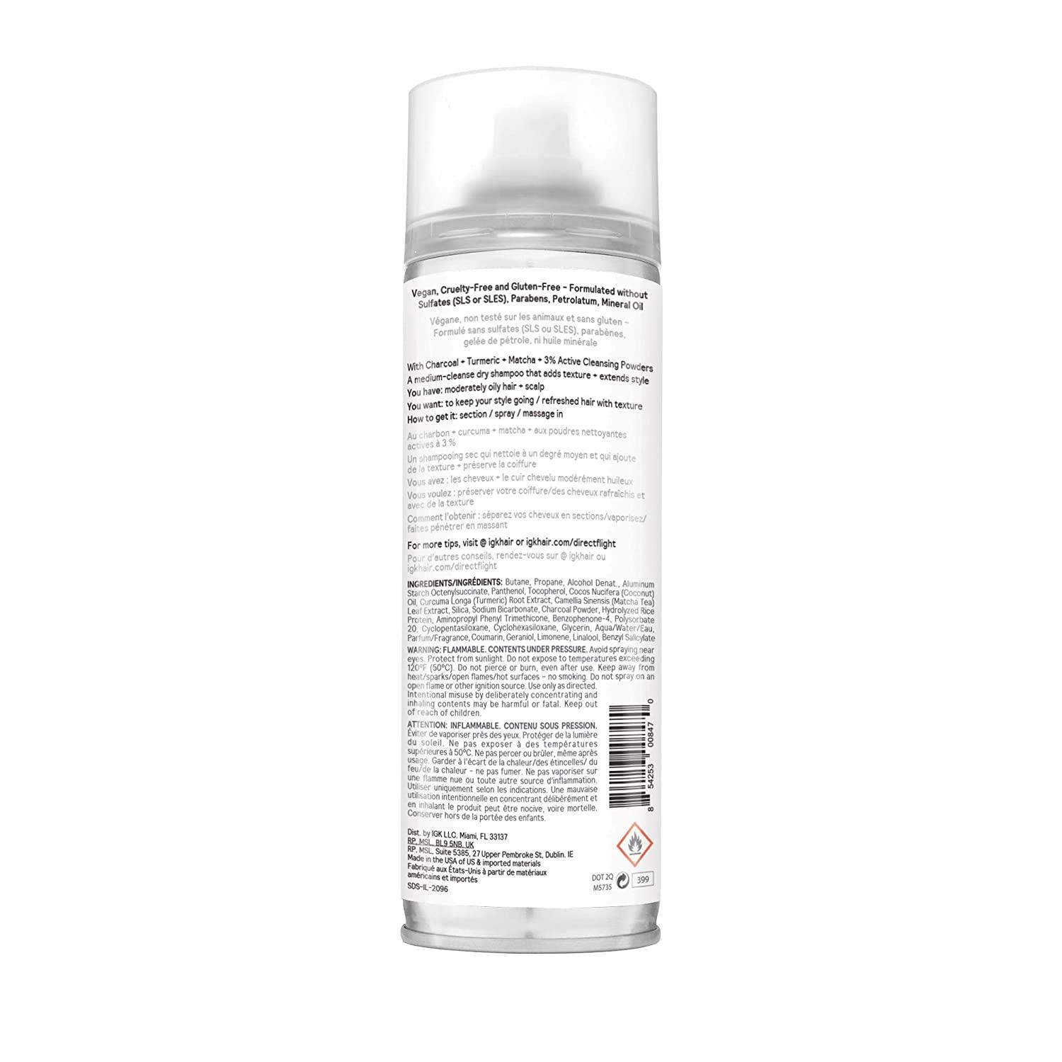 IGK DIRECT FLIGHT MultiTasking Dry Shampoo 6.3 Ounce (Pack of 1)