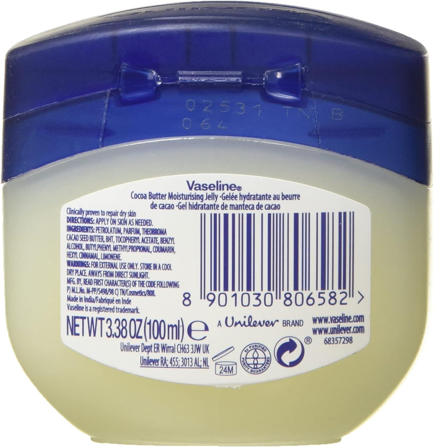 Vaseline Pet Jelly 100ml Cocoa Butter Nourishing Skin Therapy