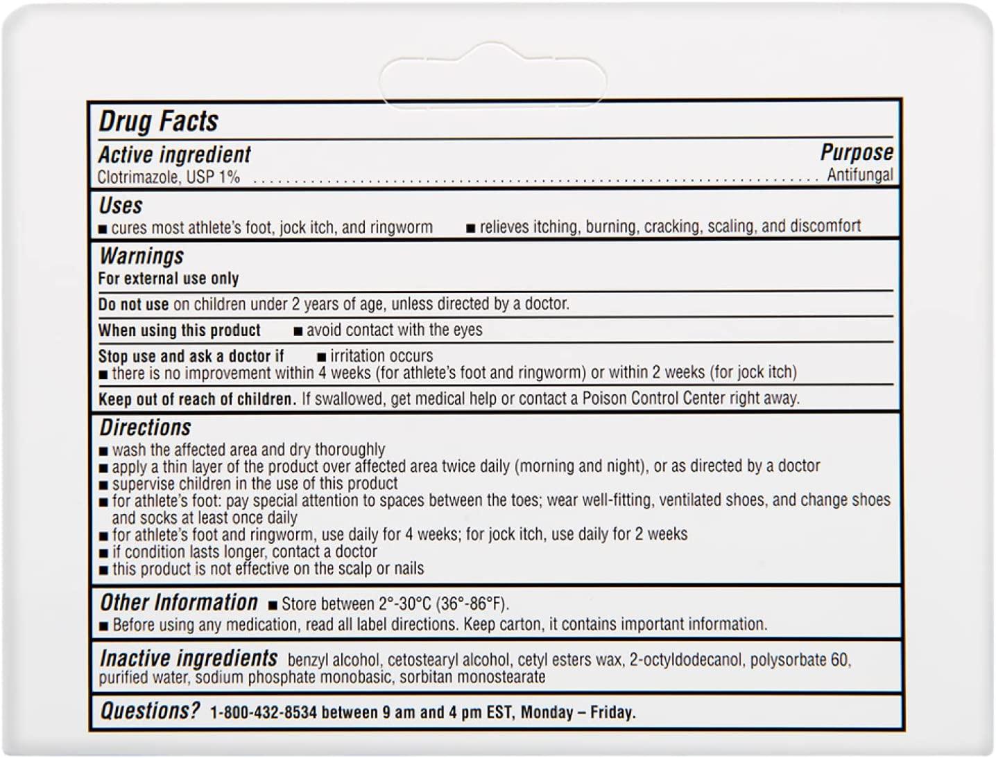 Rite Aid Clotrimazole Antifungal Cream, 1 1 oz Treats Athlete's