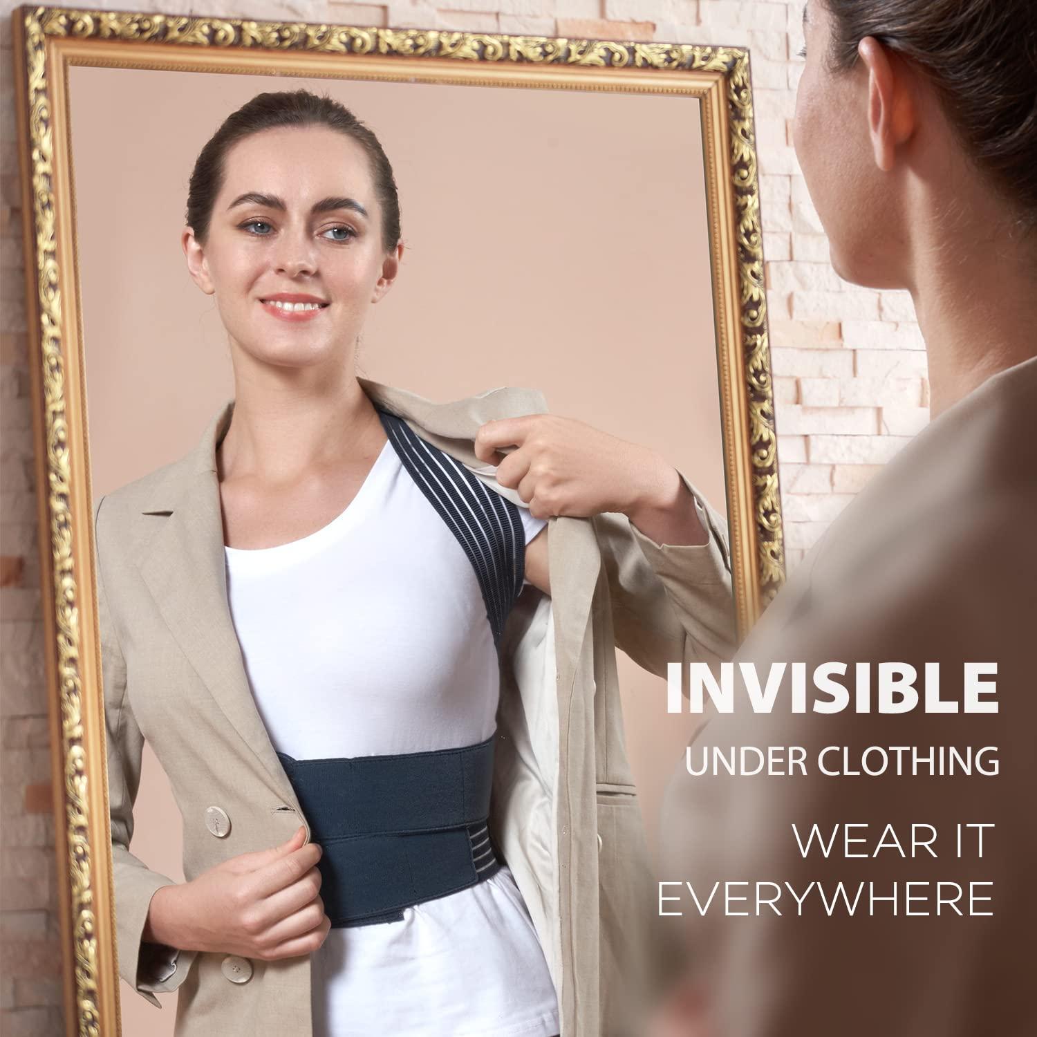 Omples Posture Corrector for Women and Men Upper Back Brace for Posture