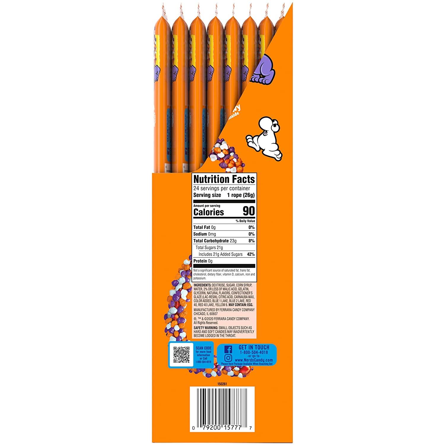 Spooky Nerds Ropes 24 ct Pack Halloween & FallThemed Individually