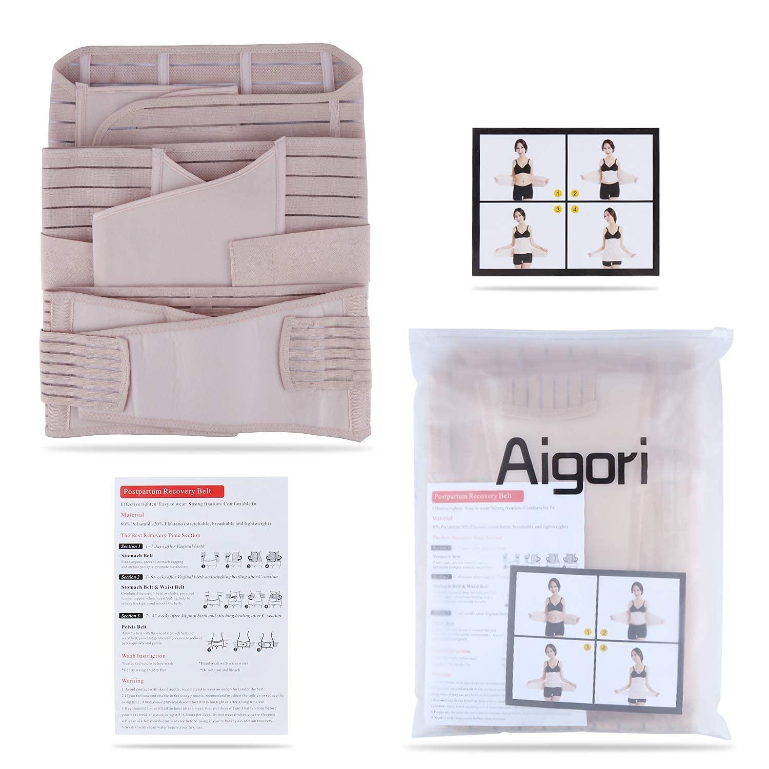 Aigori 3 in 1 Postpartum Belly Wrap Recovery C Section Belt Support