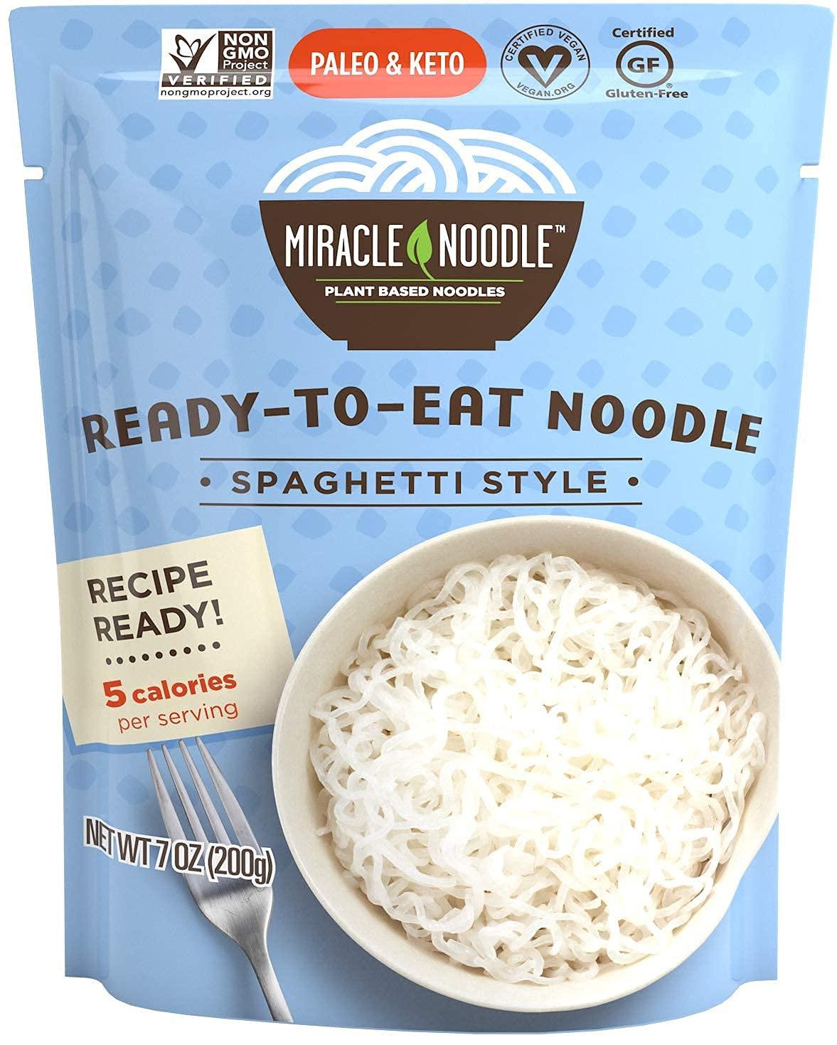 Miracle Noodle Spaghetti Shirataki Noodles, Ready To Eat Konjac Noodle