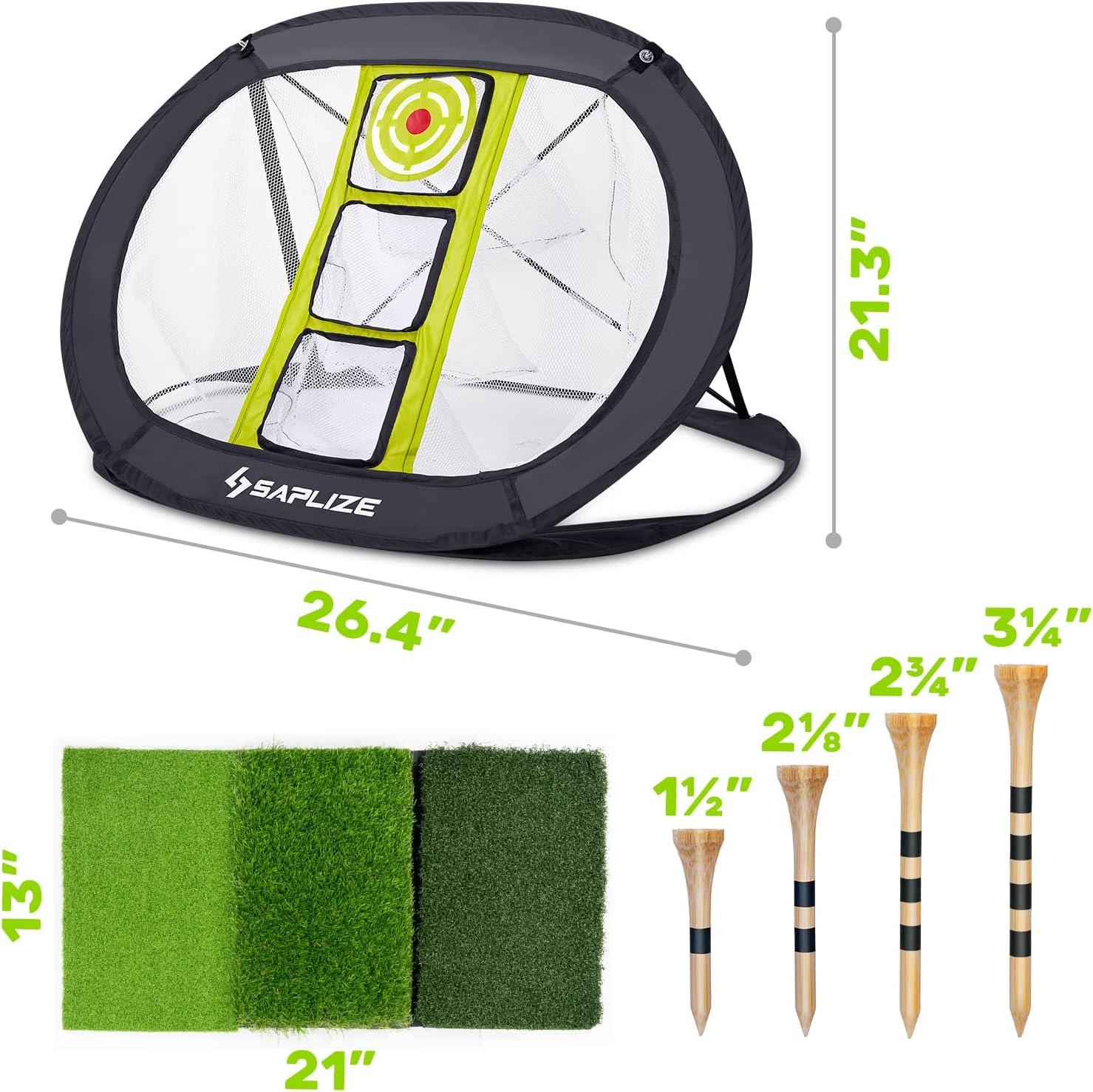 SAPLIZE Golf Chipping Net, UltraStable Pop Up XShaped Golfing Target