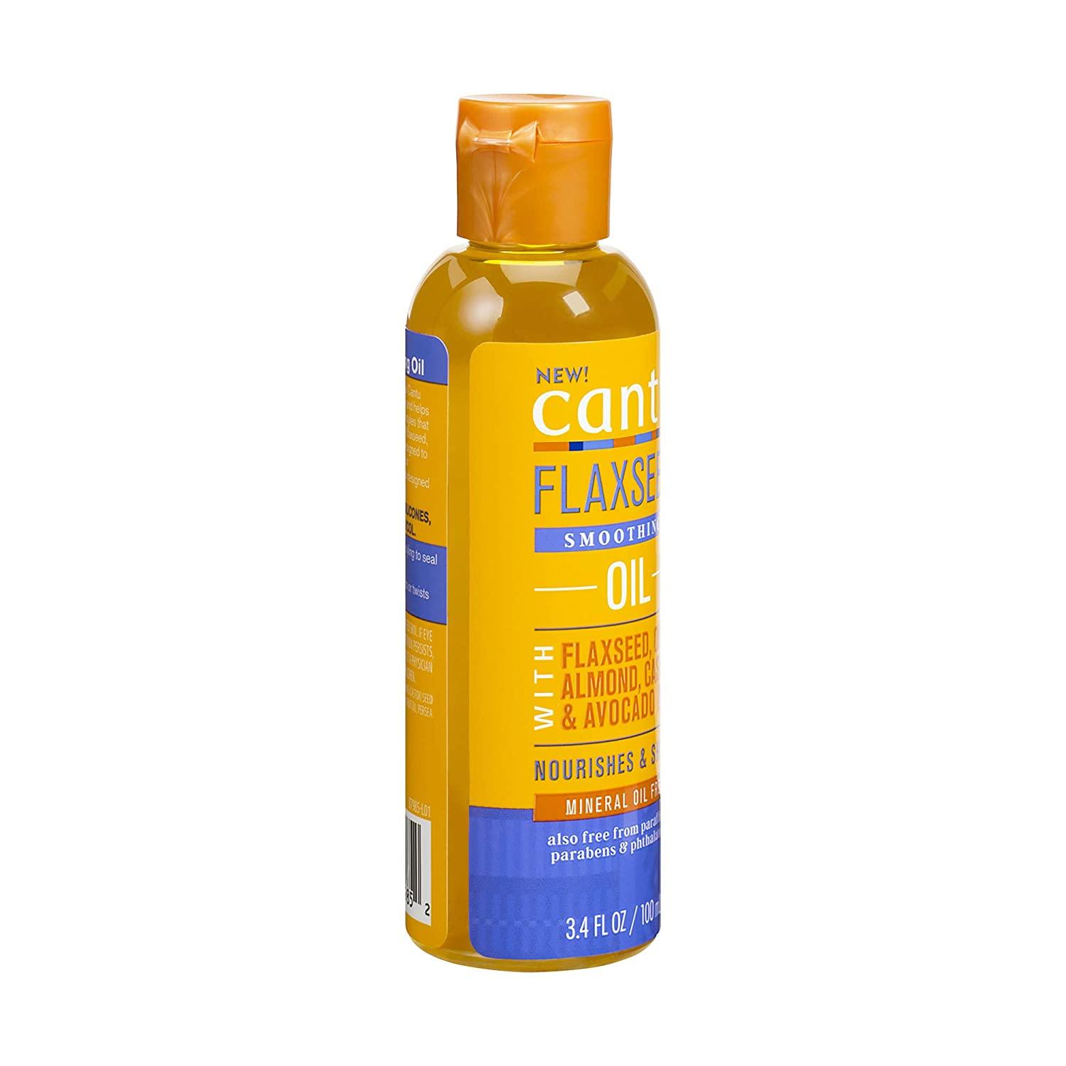 Cantu Flaxseed Hair Oil with Flaxseed, Olive, Almond, Castor, and