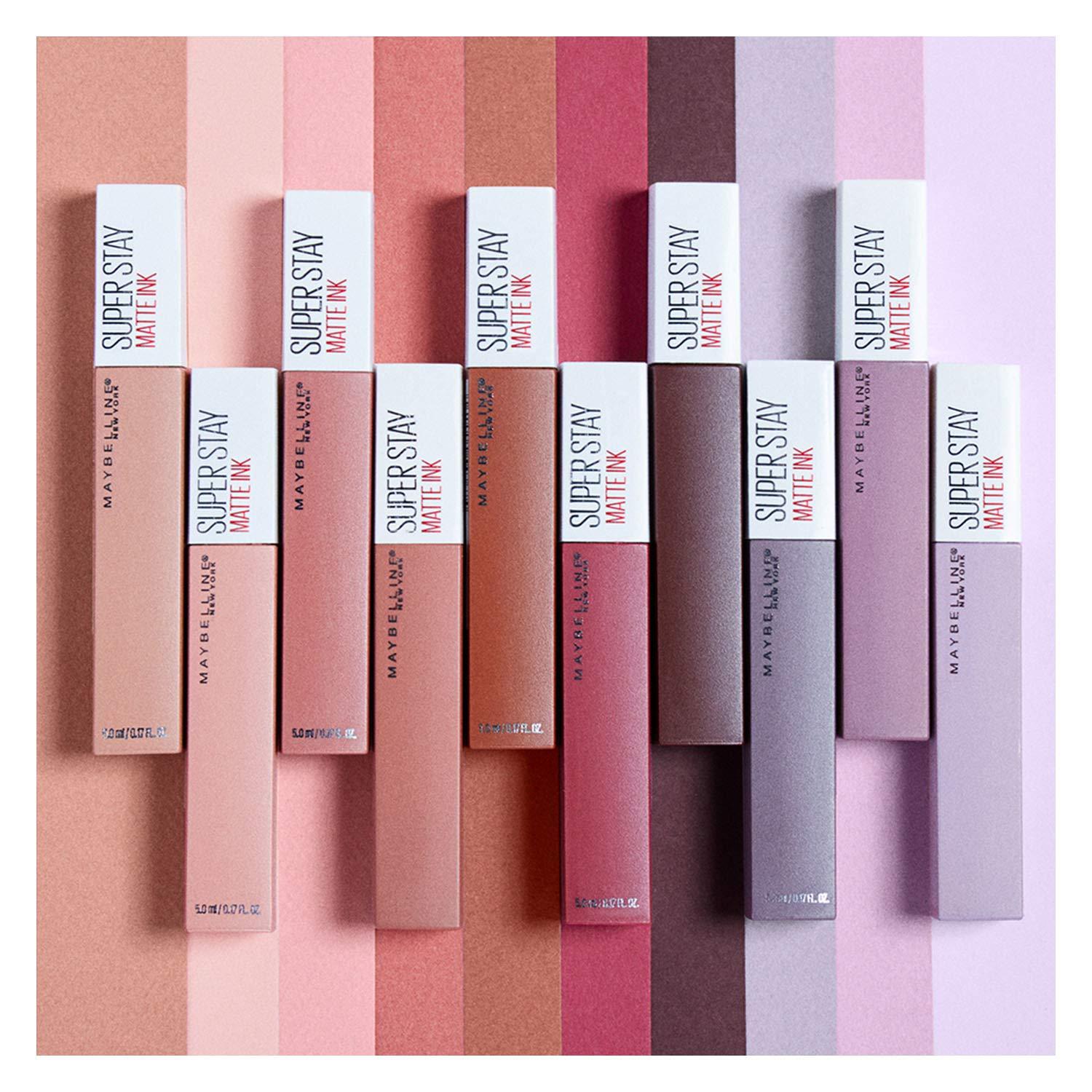 Maybelline New York Super Stay Matte Ink Liquid Lipstick, Transfer Proof,  Long Lasting, Limited Edition Birthday Cake Scented Shades, Show Runner