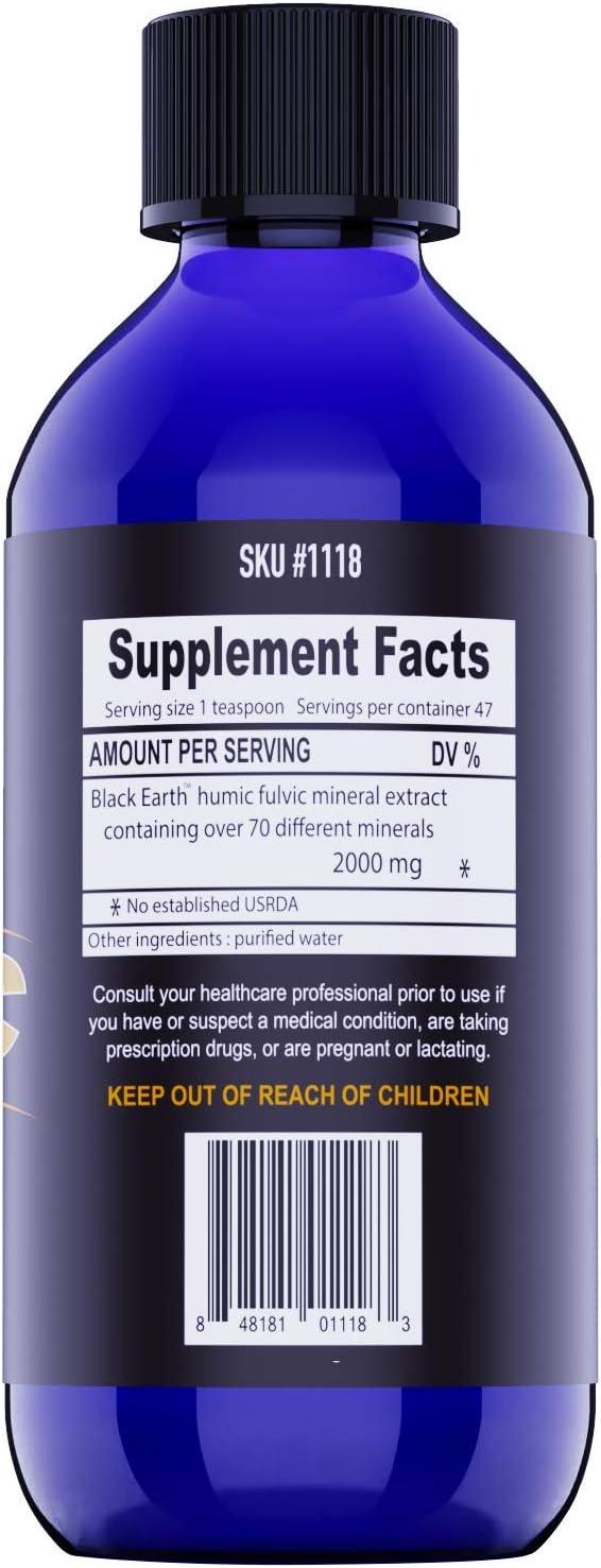 Black Earth Fulvic Acid Humic Trace Minerals 8oz Liquid Supplement