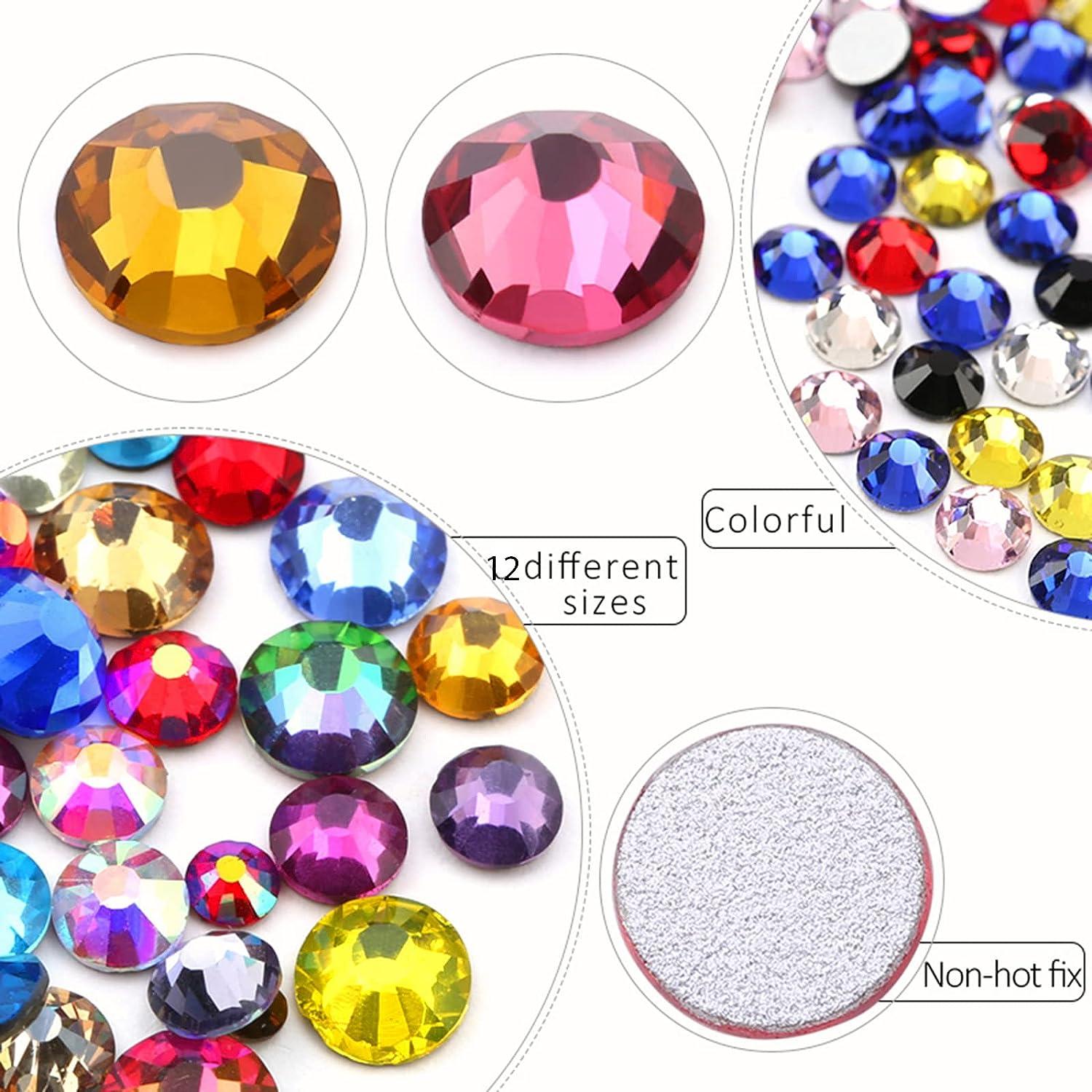 RODAKY Colorful Crystal Rhinestones for Makeup 1560Pcs Mixed 12 Color 3mm  Nail Art Rhinestone Beads Flatback Diamond Stones Gems Jewel for DIY Craft  Makeup Nail Art Decoration Mix Colors