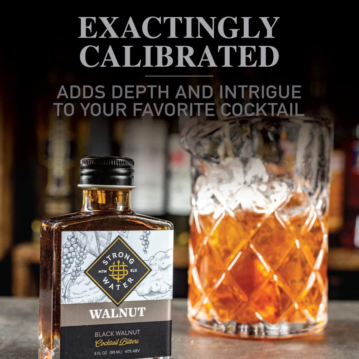 Strongwater Black Walnut Bitters (40 Servings) Rich and Nutty Walnut