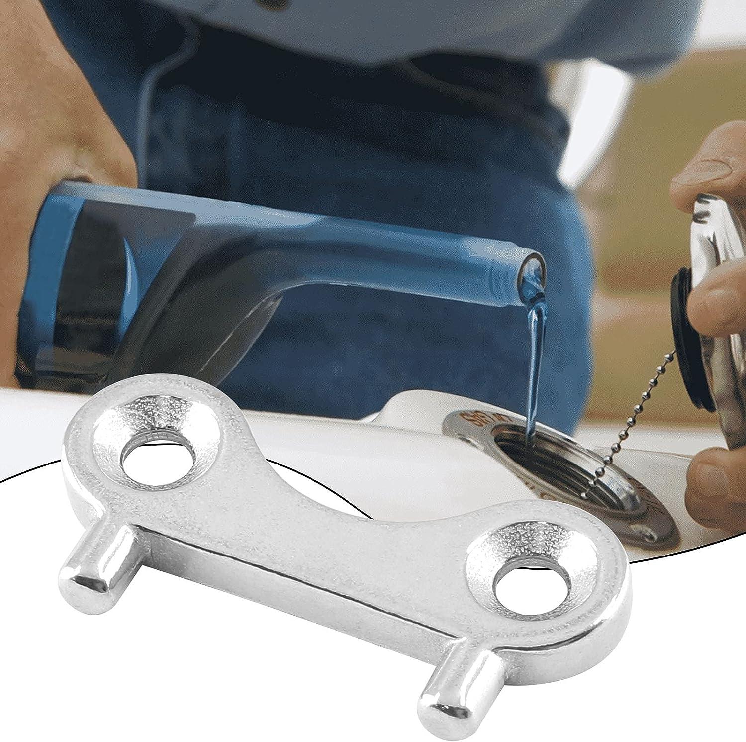 Jiozermi 5 Pcs Boat Gas Cap Key, Stainless Steel Deck Fill Plate Key