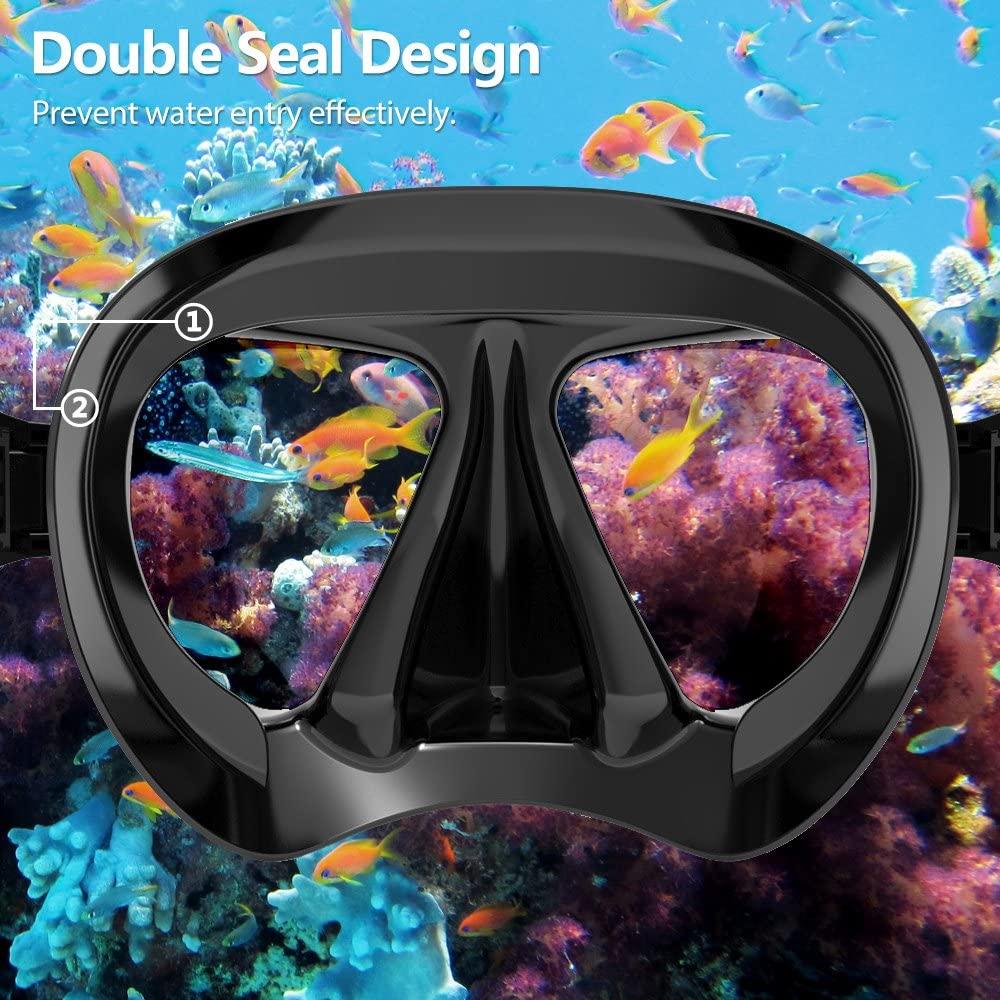 COPOZZ Scuba Mask, No Fogging Snorkeling Scuba Dive Glasses, Great Seal