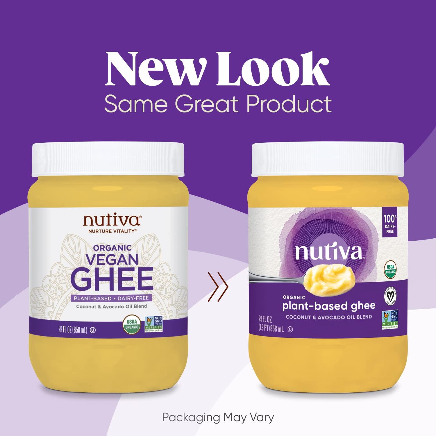 Nutiva Organic Vegan PlantBased Ghee, 29 Oz PET, USDA Organic, NonGMO