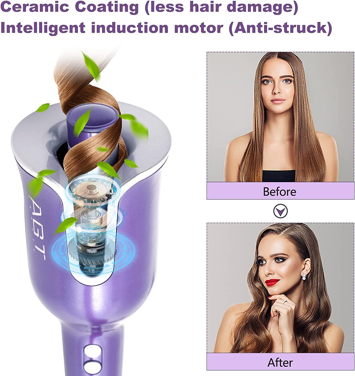 Auto Hair Curler Automatic Curling Iron 1 inch Ceramic Barrel with