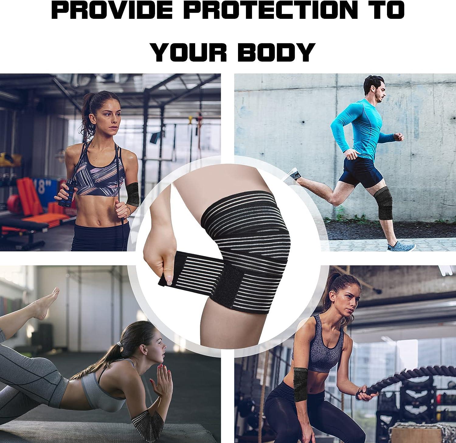 4X Extra Long Elastic Knee Wrap Compression Bandage Brace Elastic Knee