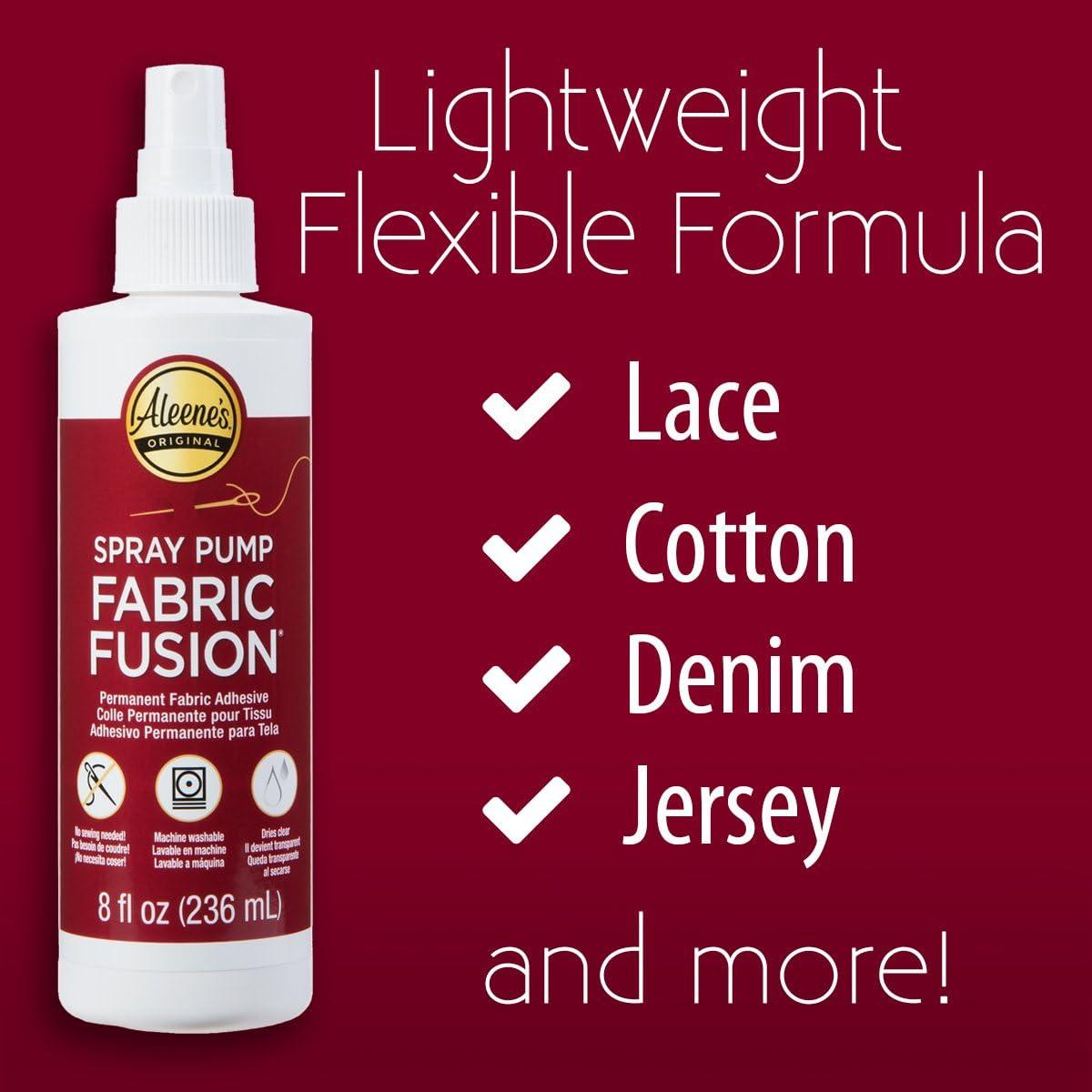 Aleene's Fusion Spray Pump, Fast Drying Permanent Fabric Adhesive, White
