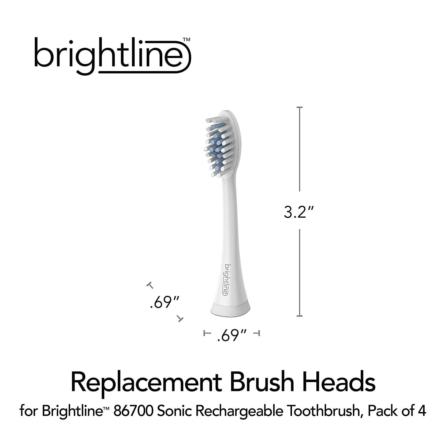 Brightline 86750 Replacement Brush Heads for 86700 Sonic Toothbrush 4