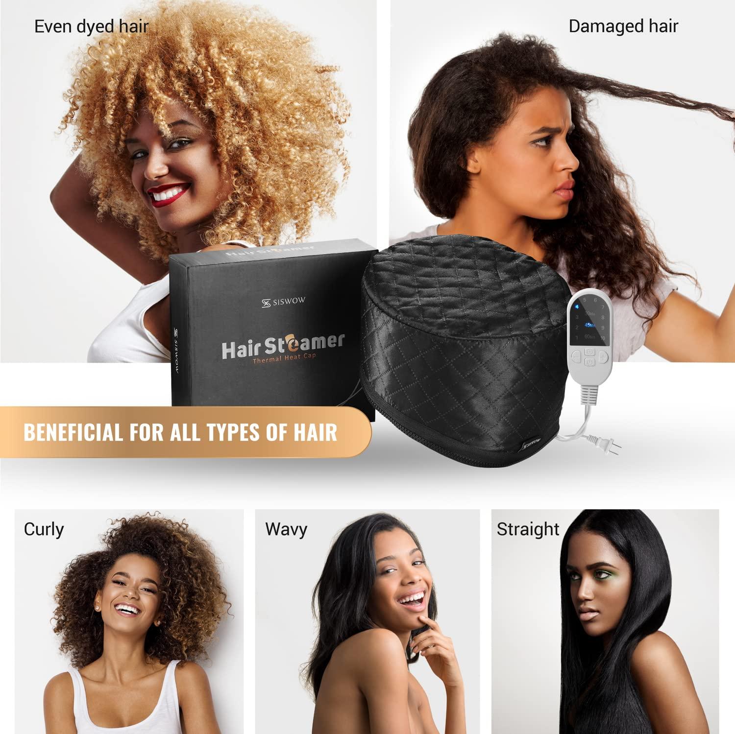 Home Use Hair Steamer for Natural Hair 10-Level Heat Cap for