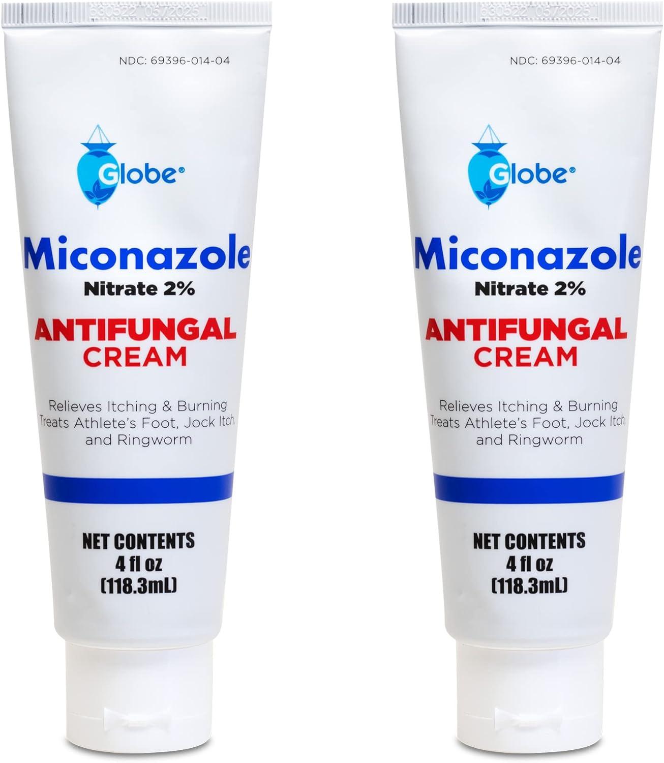 Globe (2 Pack Miconazole Nitrate 2 Cream (4 oz) Cures Most Athletes