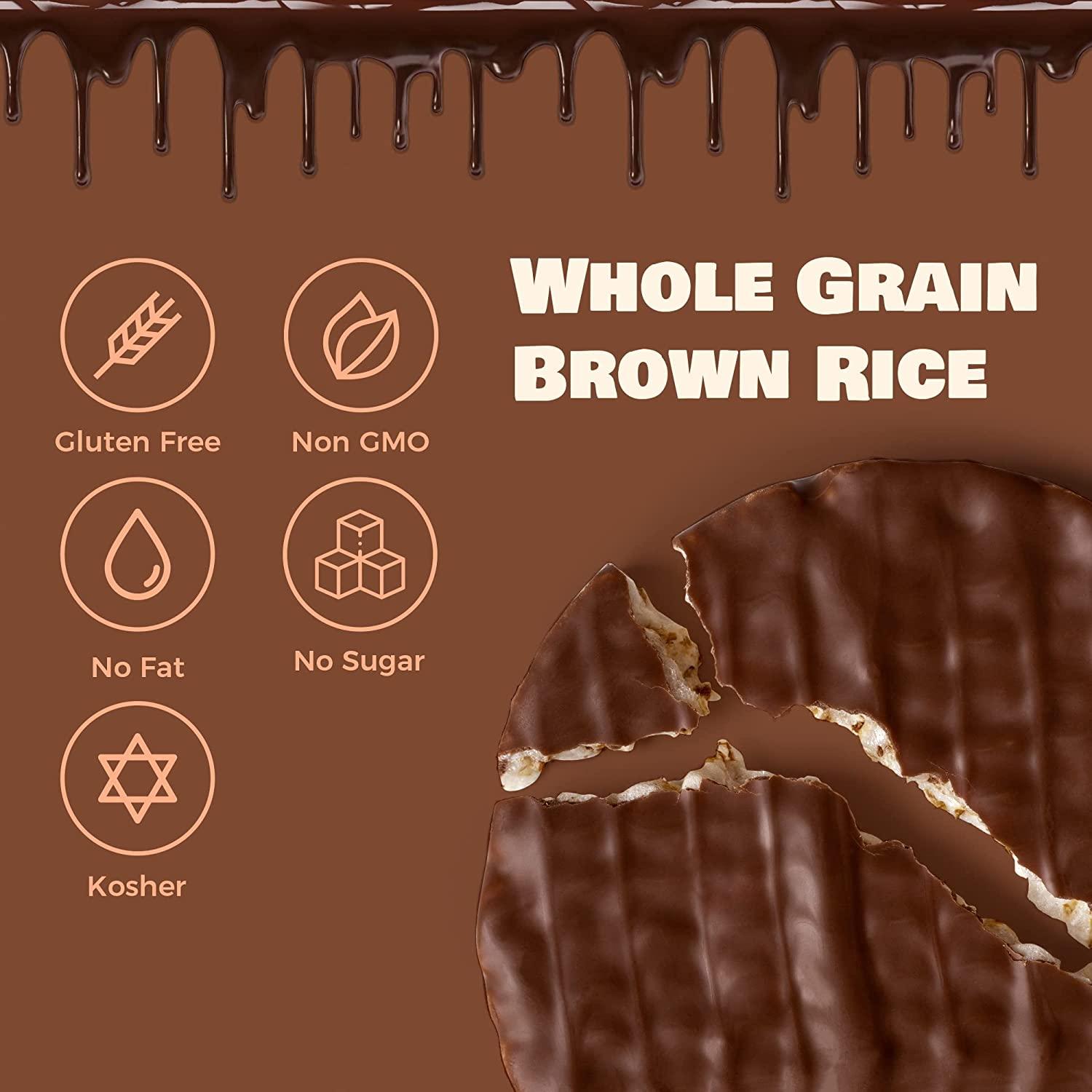 LIEBERS Dark Chocolate Rice Cakes Kosher Certified, Dairy Free