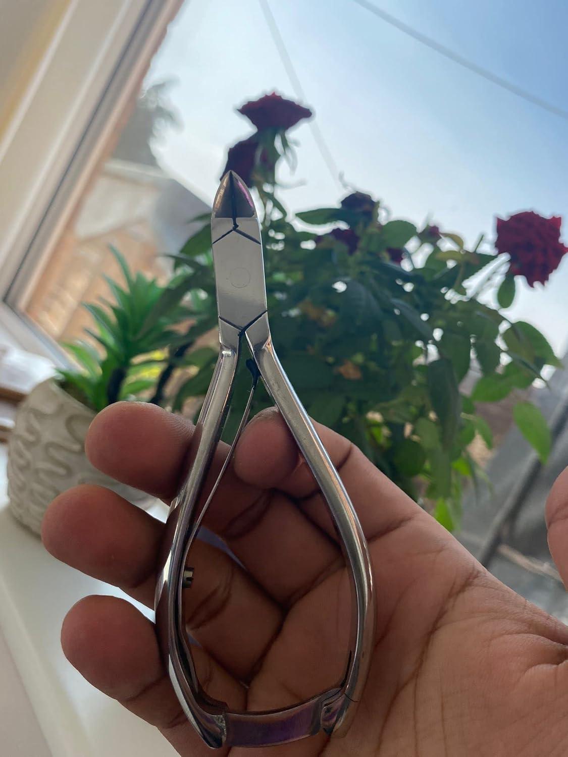 Heavy Duty Chiropody Toenail Clippers For Thick Nails - Podiatry Grade, Double Action, Stainless Steel