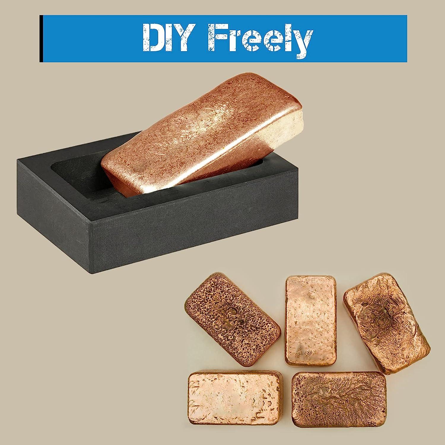 4 Pcs Graphite Ingot Molds - Crucible Molds For Melting Gold Silver Copper