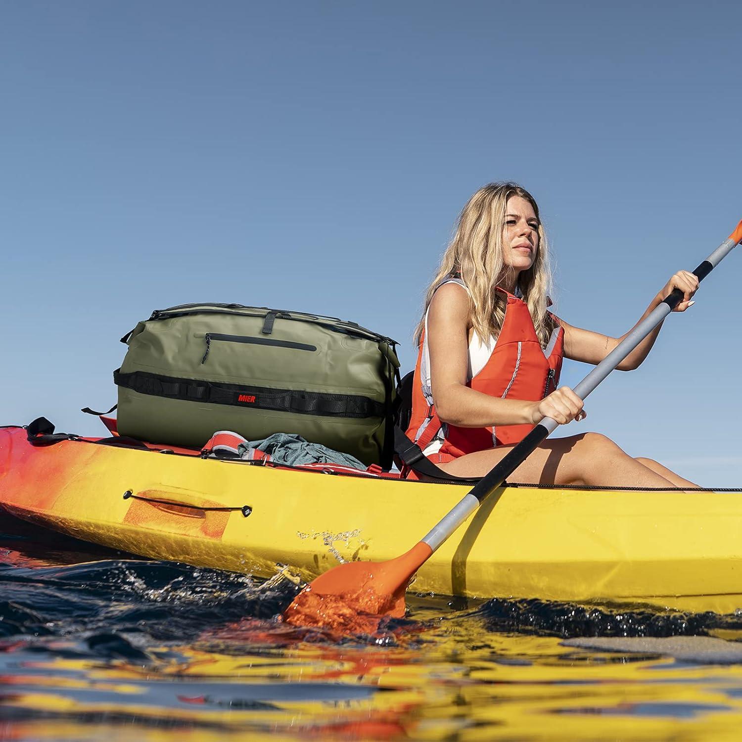 Waterproof Duffle Bag Travel Dry Bag 80L Roll Top 500D PVC for Motorcycle  Tail Kayaking Rafting Boating Swimming Camping Hiking Beach Fishing(80L
