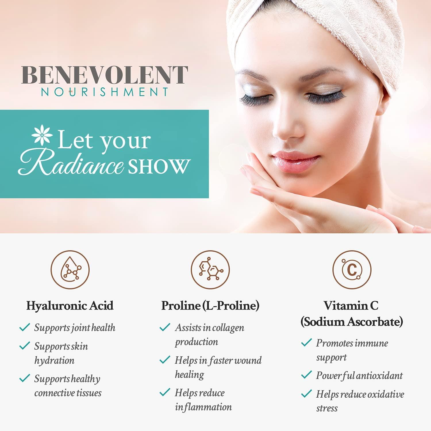 Premium Hyaluronic Acid Supplements 250mg with 200mg Vitamin C