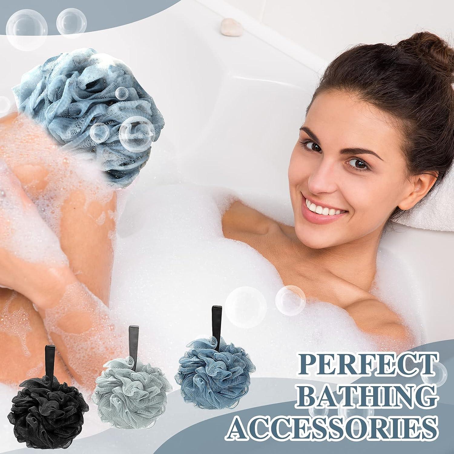 Pack of 20 Exfoliating Shower Loofah Sponges for Men and Women Black