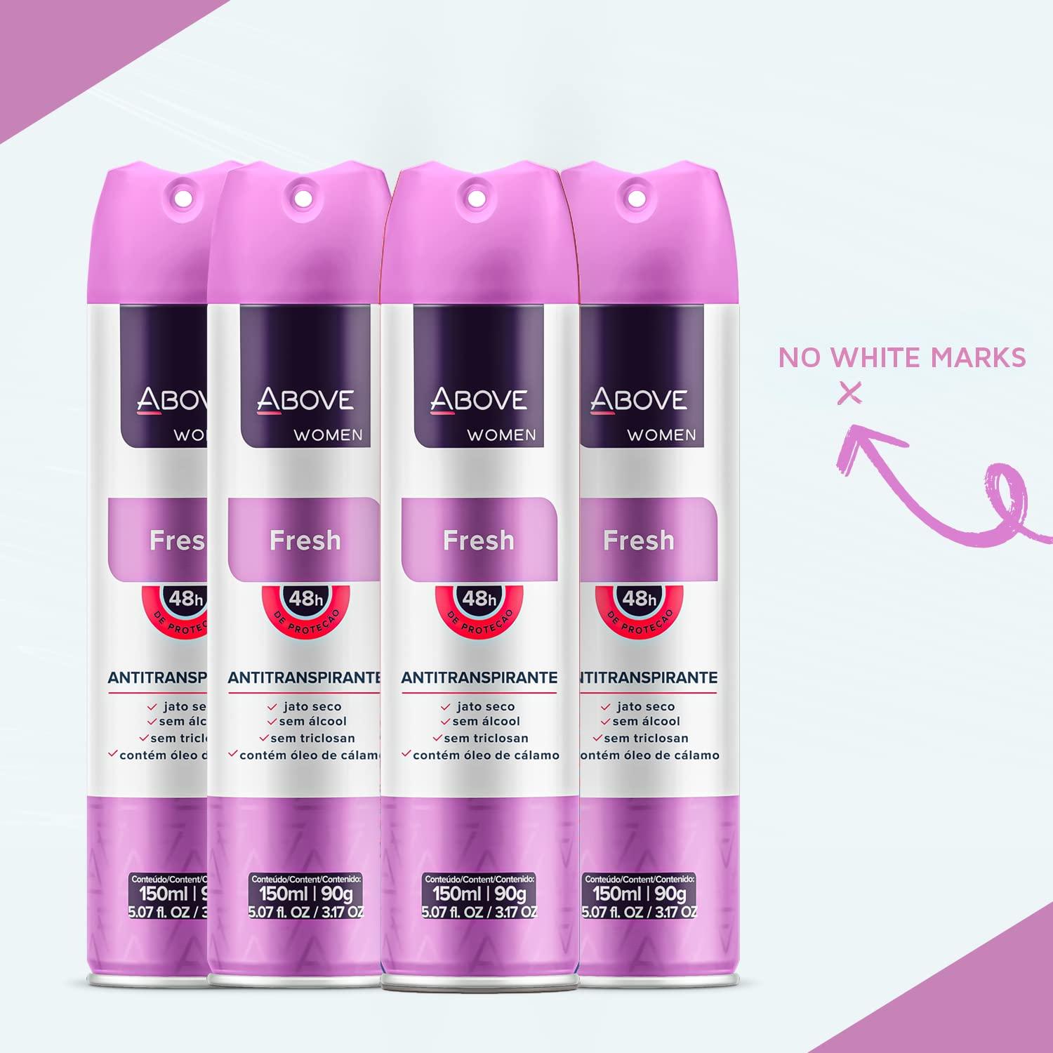 Above Spray Deodorant for Women (Fresh) 48 Hour Deodorants