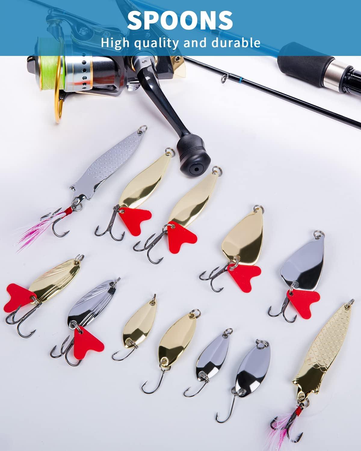 GOANDO 380 Pcs Freshwater Fishing Lures Kit - Bass, Trout, Salmon Bait Tackle Box with Spoon Lures, Worms, Crankbait, Jigs, Hooks - Fishing Accessories Set | Buy Now with Express International Delivery | GoSupps.com GOANDO 380 Pcs Freshwater Fishing Lures Kit - Bass, Trout, Salmon Bait Tackle Box with Spoon Lures, Worms, Crankbait, Jigs, Hooks - Fishing Accessories Set | Buy Now with Express International Delivery | GoSupps.com