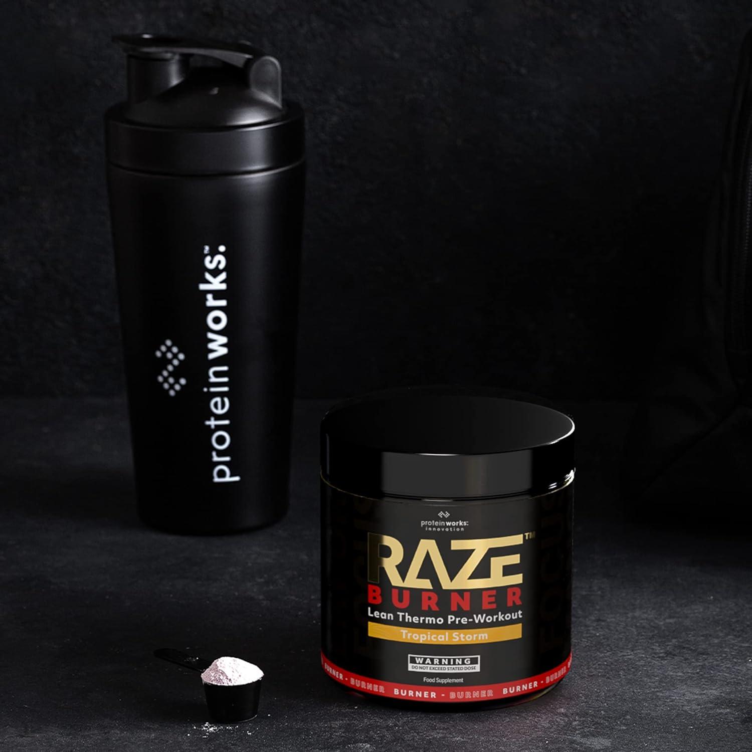Protein Works Raze Burner Pre Workout Powder Thermogenic Caffeine