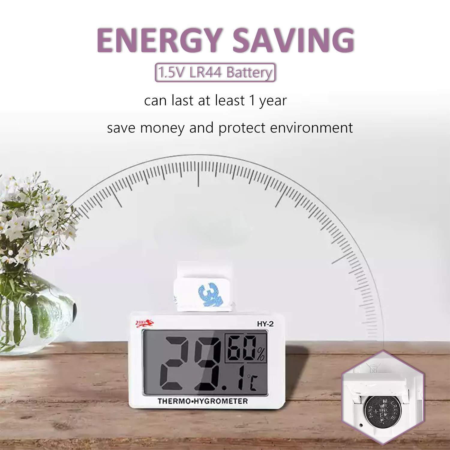 capetsma Reptile Thermometer, Digital Thermometer Hygrometer for Reptile Terrarium, Temperature