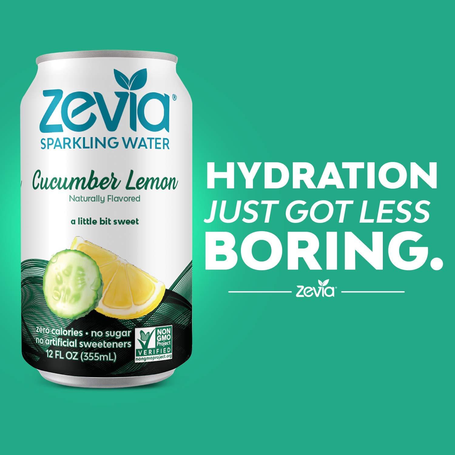 Zevia Sparkling Water Combo Pack 12 Ounce Cans (Pack Of 24)