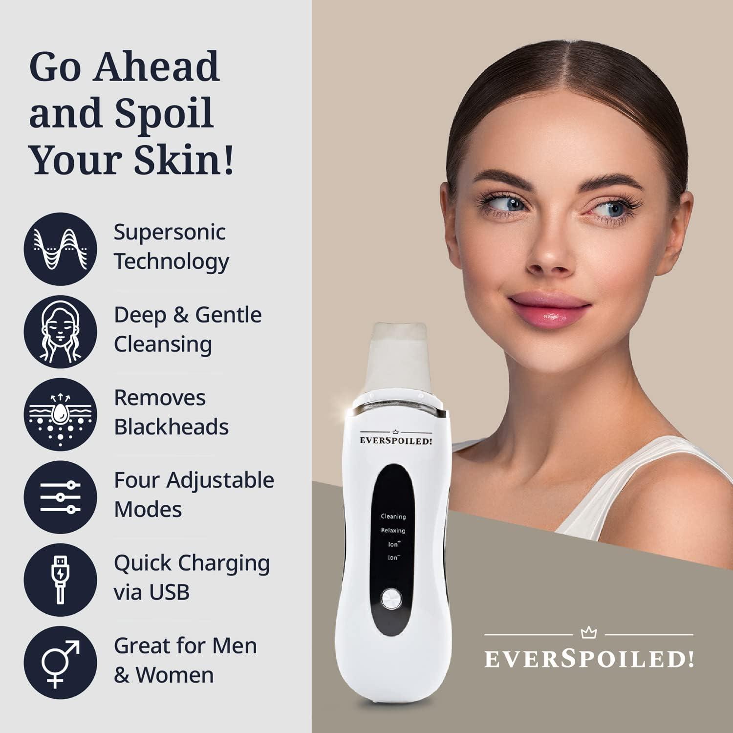 Skin Scrubber Face Spatula with Ultrasonic Technology for Deep Pore