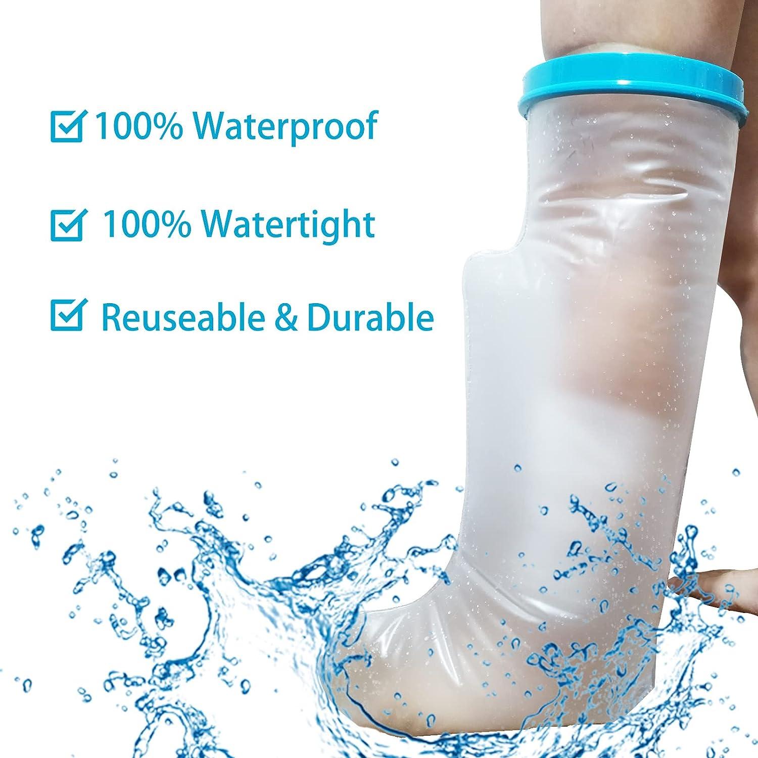 Tideshake 100 Waterproof Leg Cast Cover for Showering, Reusable