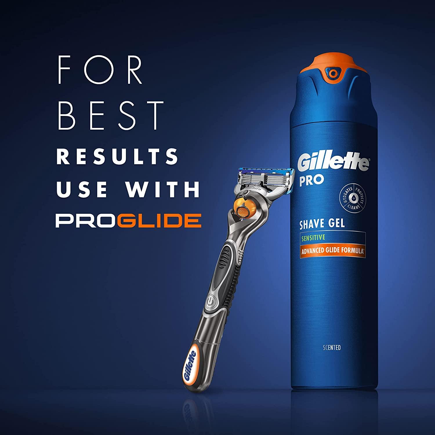 Gillette PRO Shaving Gel for Men Cools to Soothe Skin and Hydrates