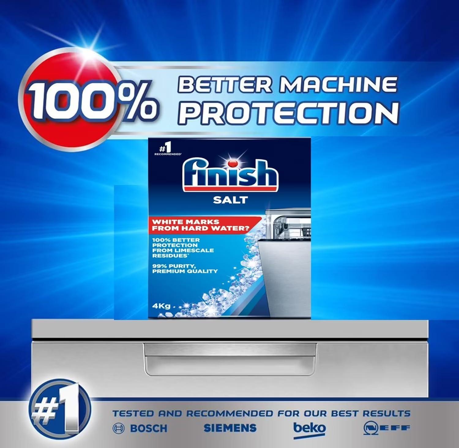 Finish Dishwasher Salt 4kg Protection from Limescale Residues Premium