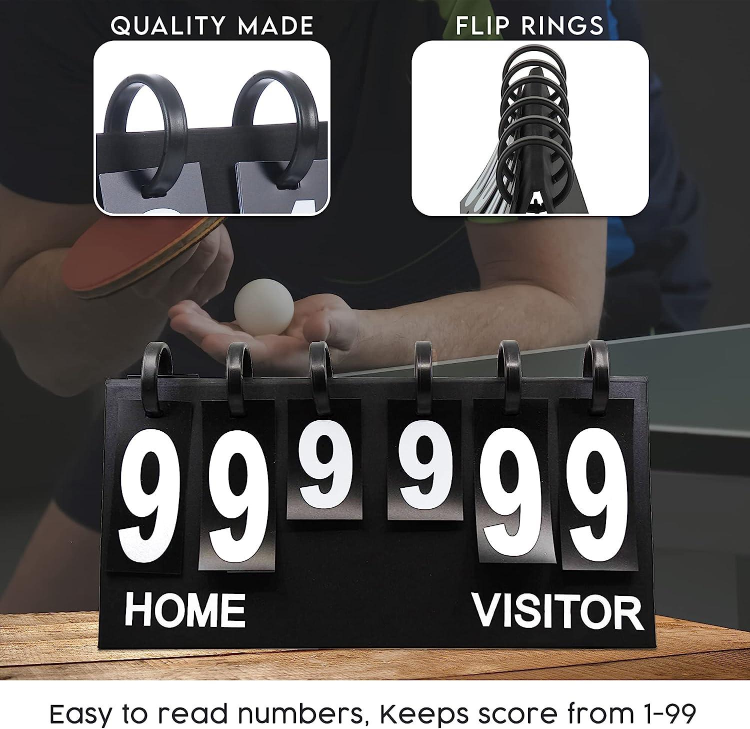Upstreet Portable Scoreboard for Indoor & Outdoor Sports - Ping Pong ...