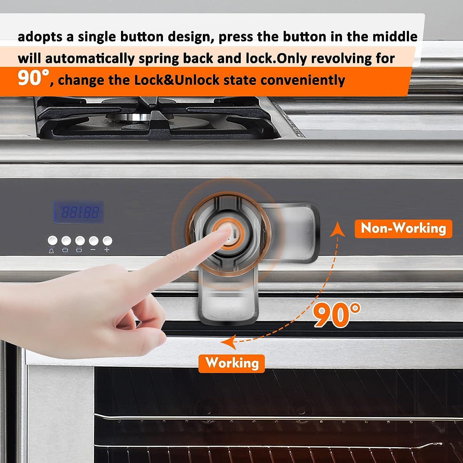 2pcs Childproof Oven Door Lock Baby Safety Oven Lock Kitchen Baby Safety  Lock 