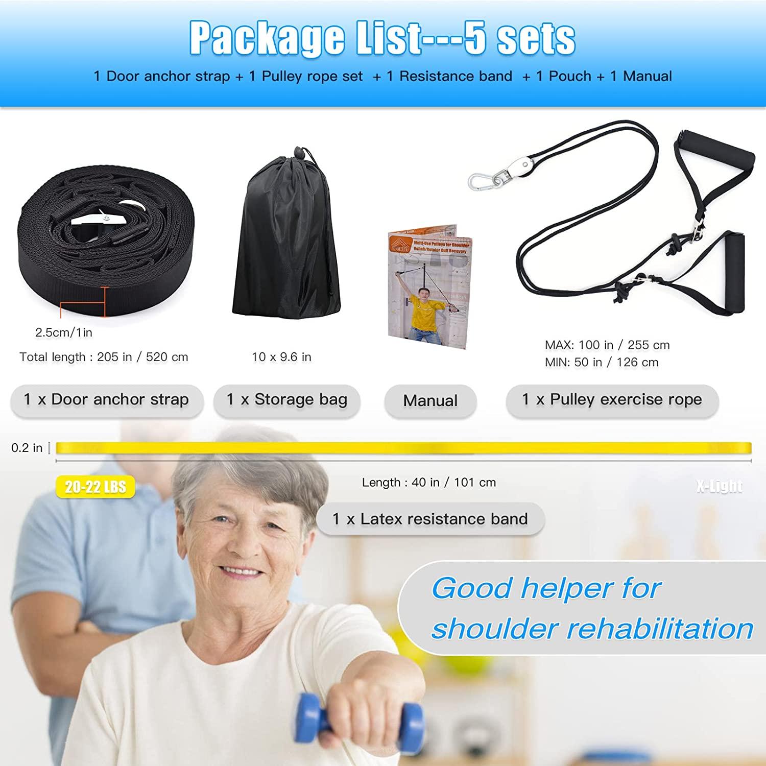 ATENTO Shoulder Rehab Pulley System Physical Therapy Arm Pulley with